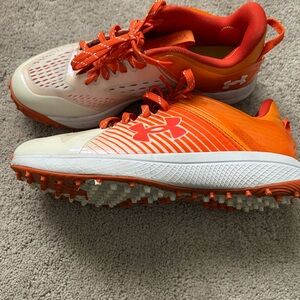 Under Armour Men’s Orange and White Turf Sneakers